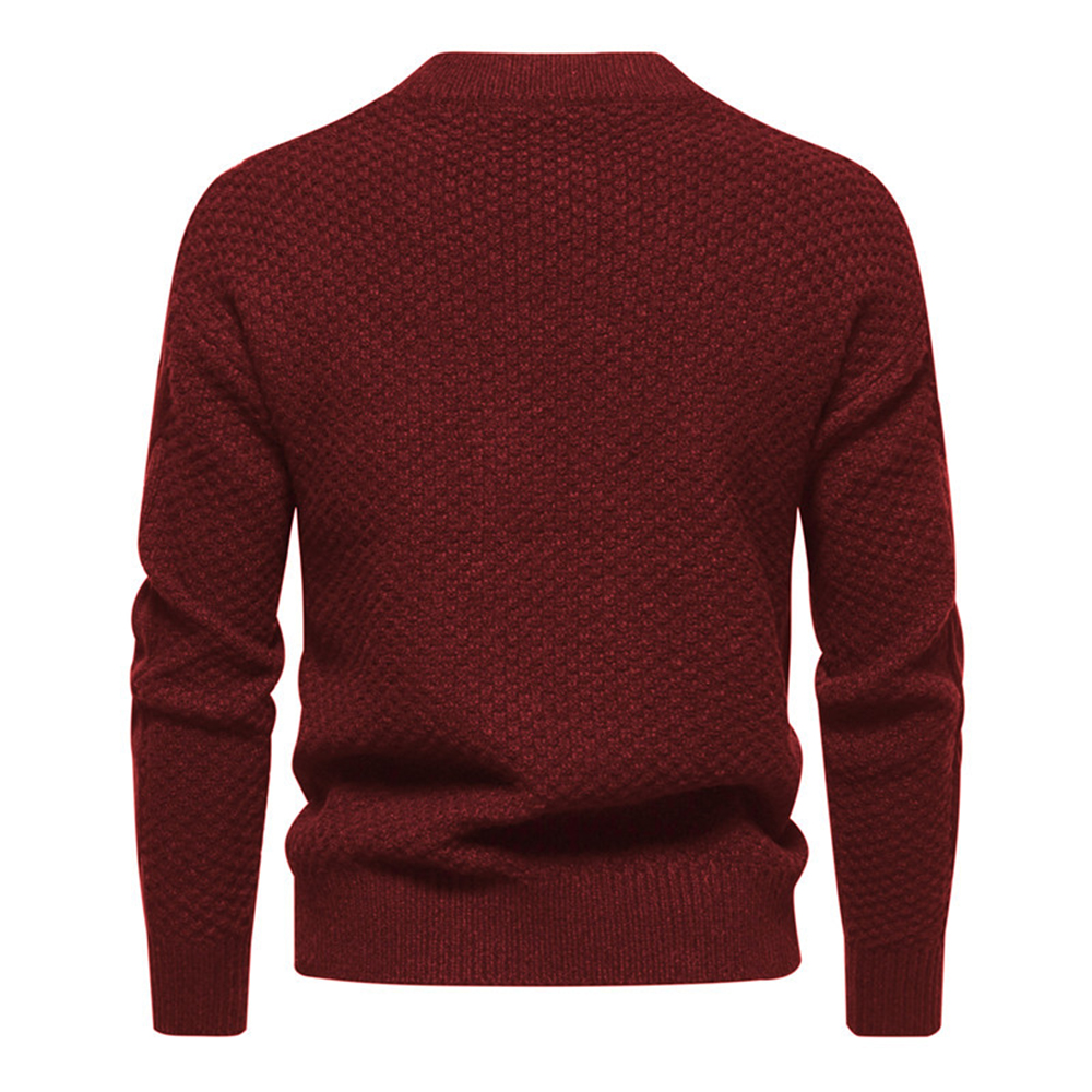 Pull tricoté rétro décontracté à col rond pour hommes