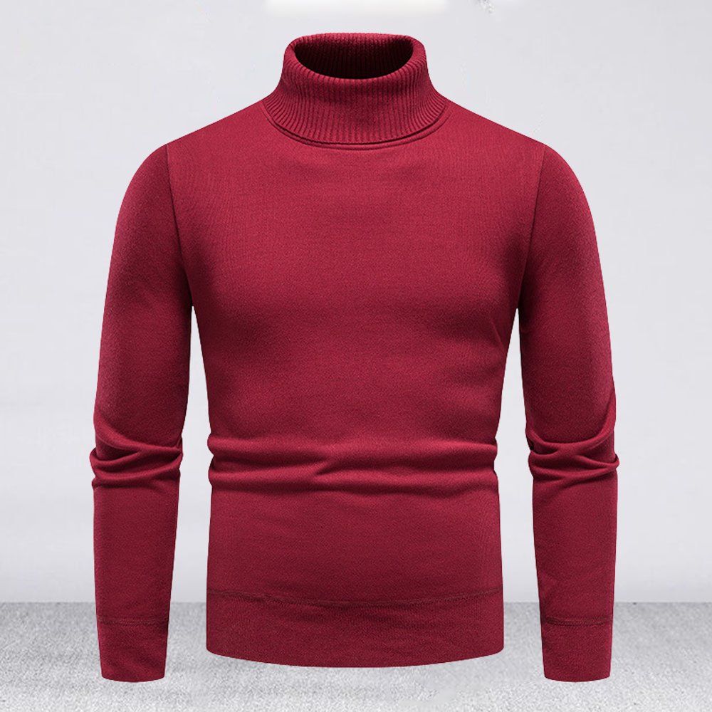 Rollkragen- und Fleece-Strickpullover für Herren im Winter