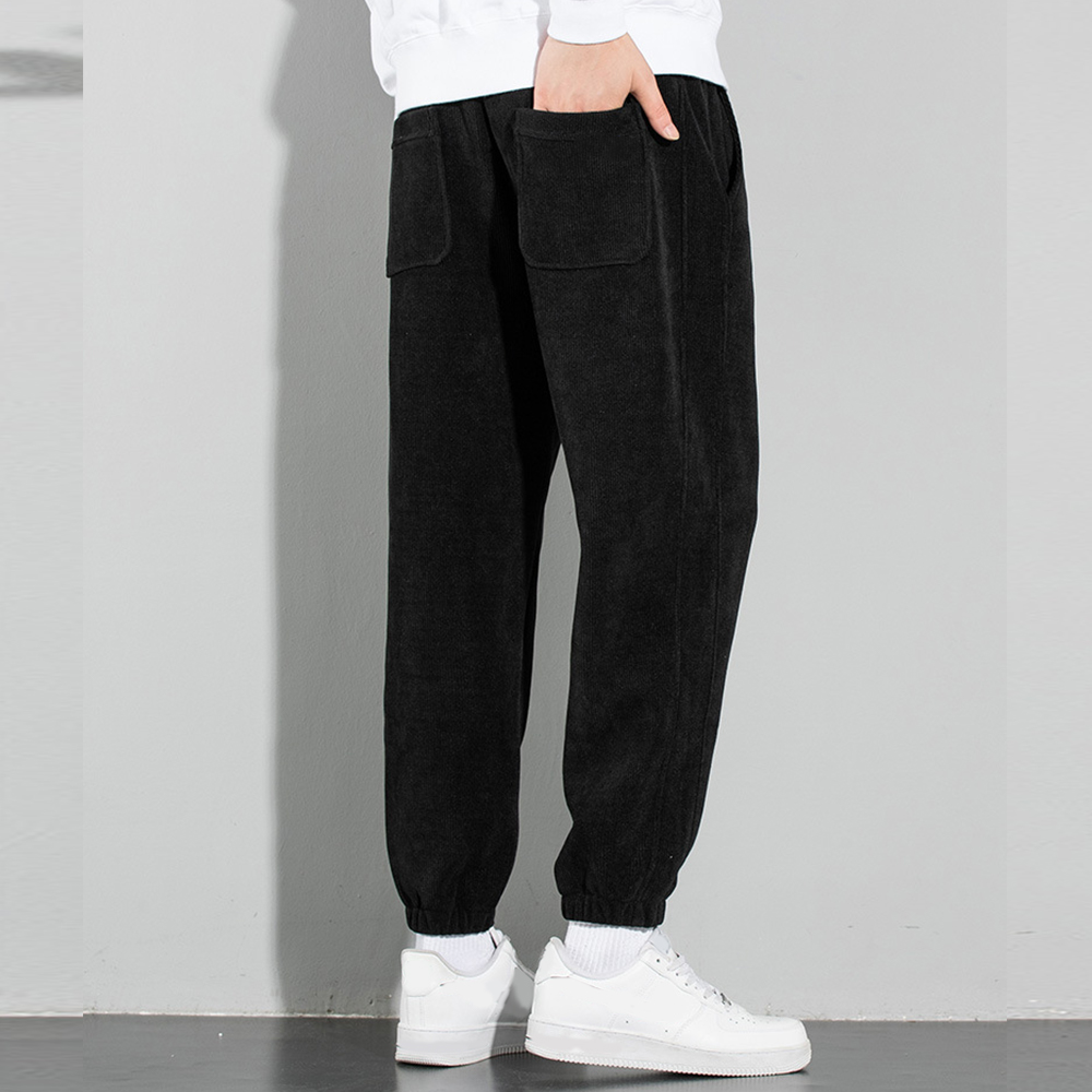 Freizeithose aus samtverdicktem Cord für Herren