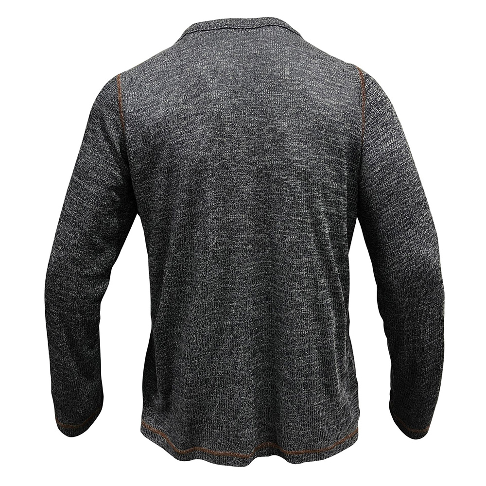 T-shirt décontracté à manches longues et lacets pour homme