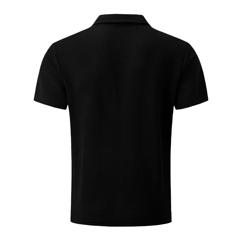 Kurzärmliges Poloshirt aus gestricktem Mesh für Herren