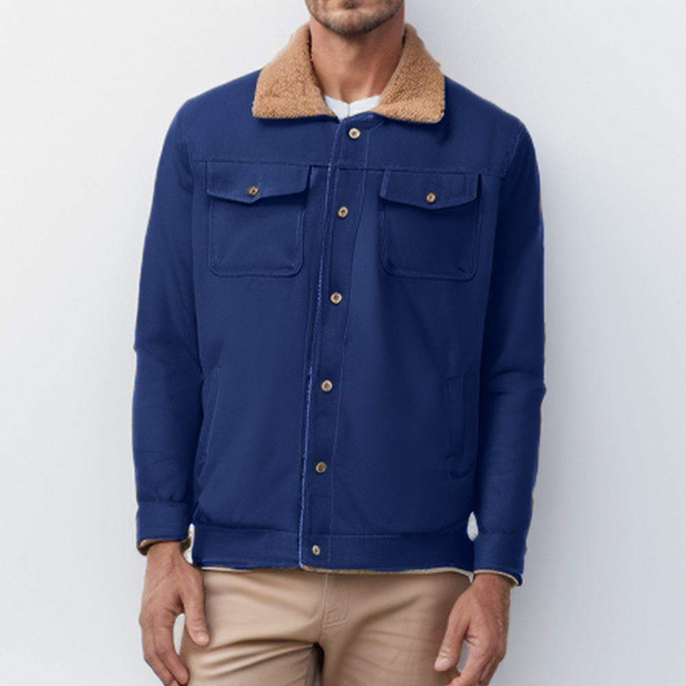 Freizeitjacke für Herren mit Fleece-Revers