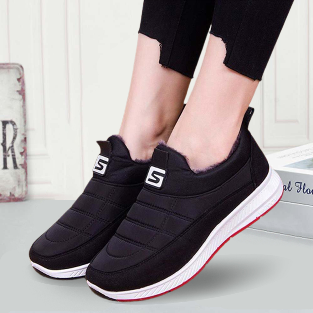 Damen-Wintersamt-verdickte warme Baumwollschuhe