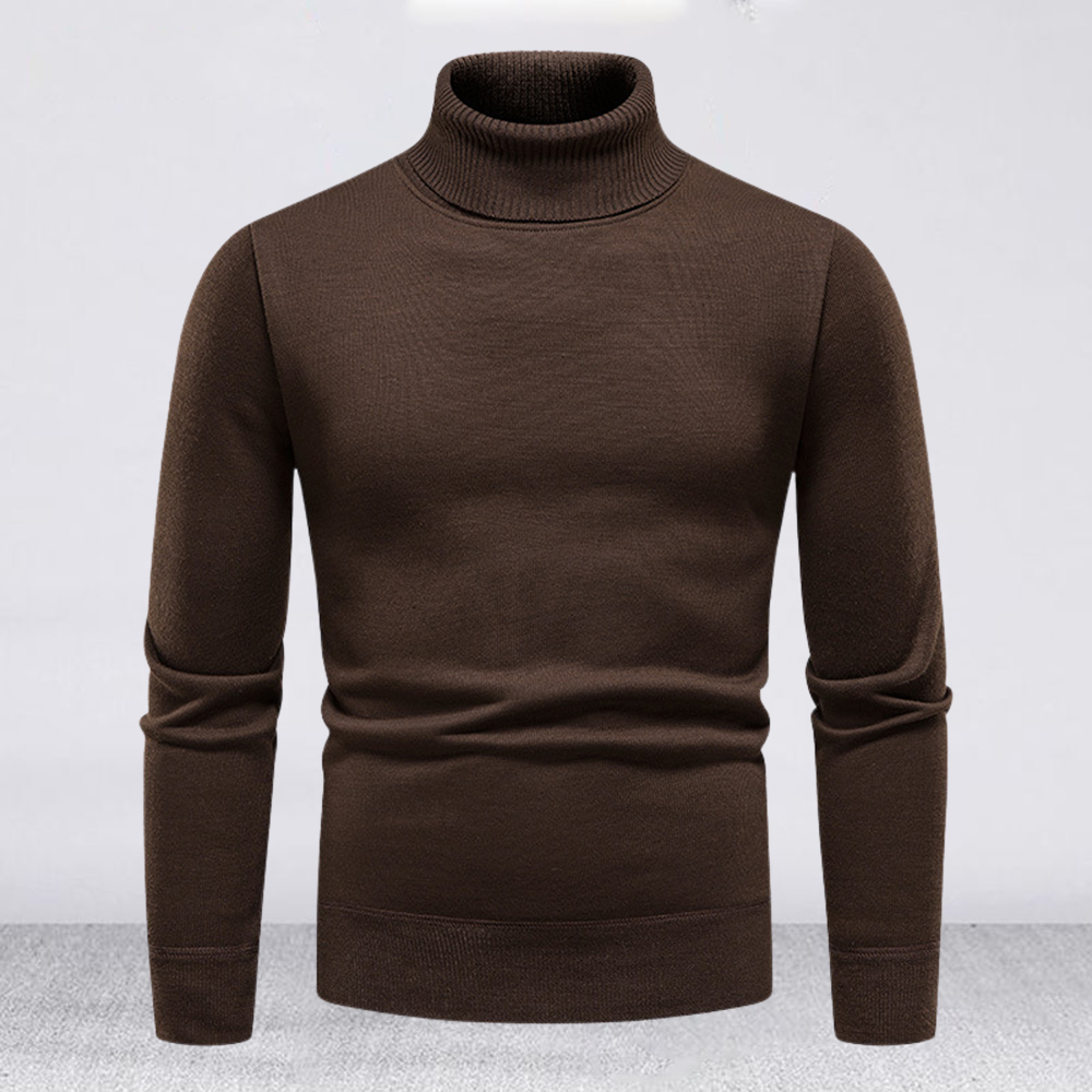 Rollkragen- und Fleece-Strickpullover für Herren im Winter
