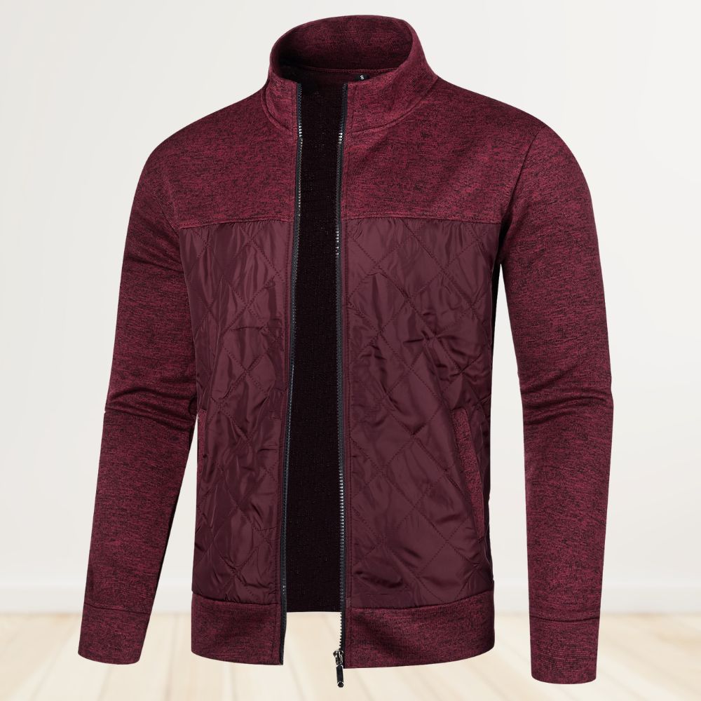 Strickjacke für Herren im Herbst und Winter mit Stehkragen