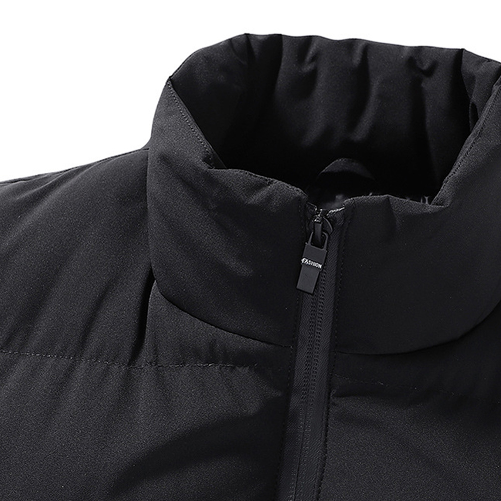 Warme Weste mit Rollkragen und Reißverschlusstasche für Herren