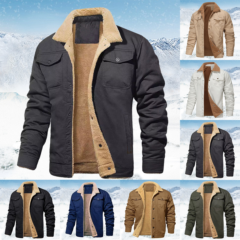 Freizeitjacke für Herren mit Fleece-Revers