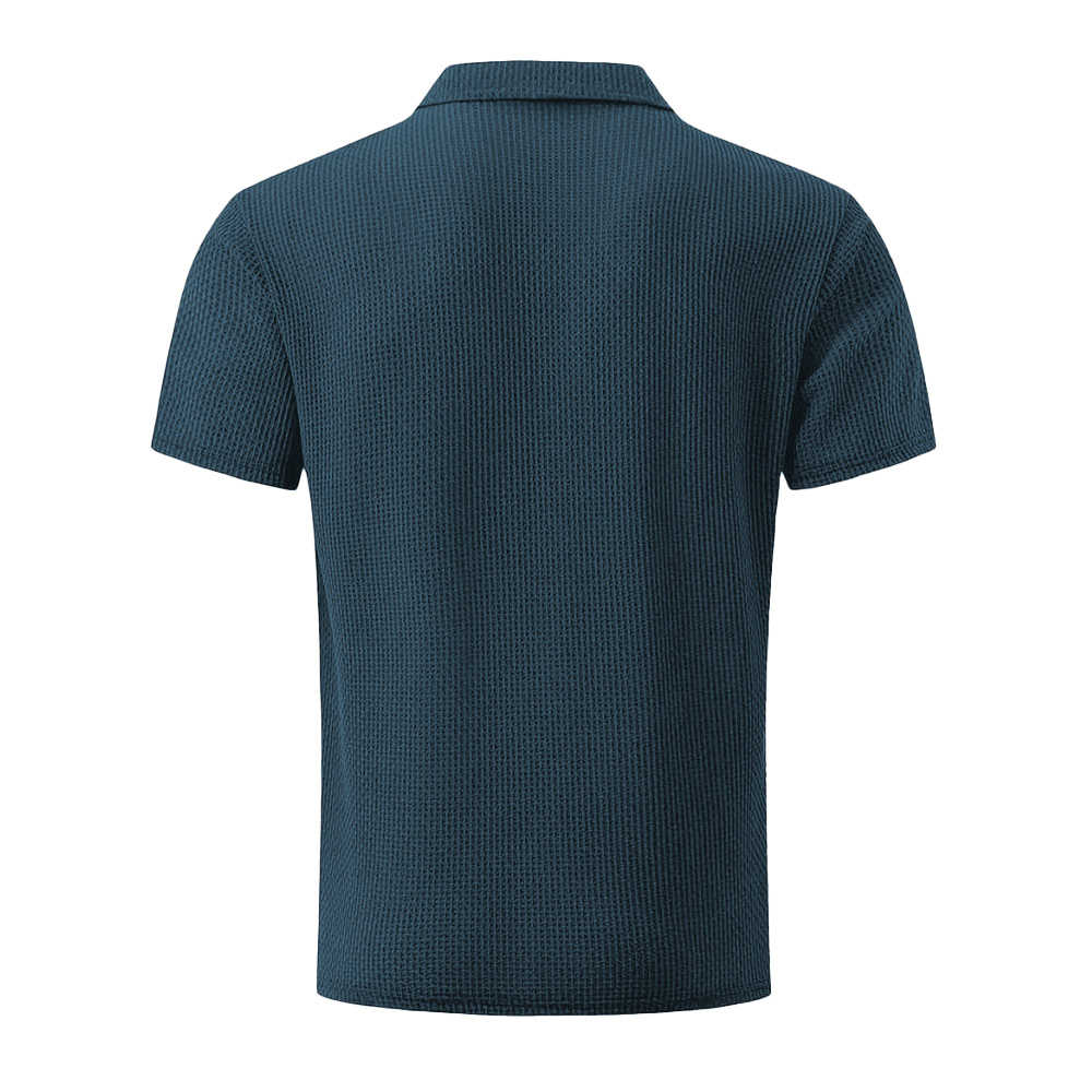 Kurzärmliges Poloshirt aus gestricktem Mesh für Herren