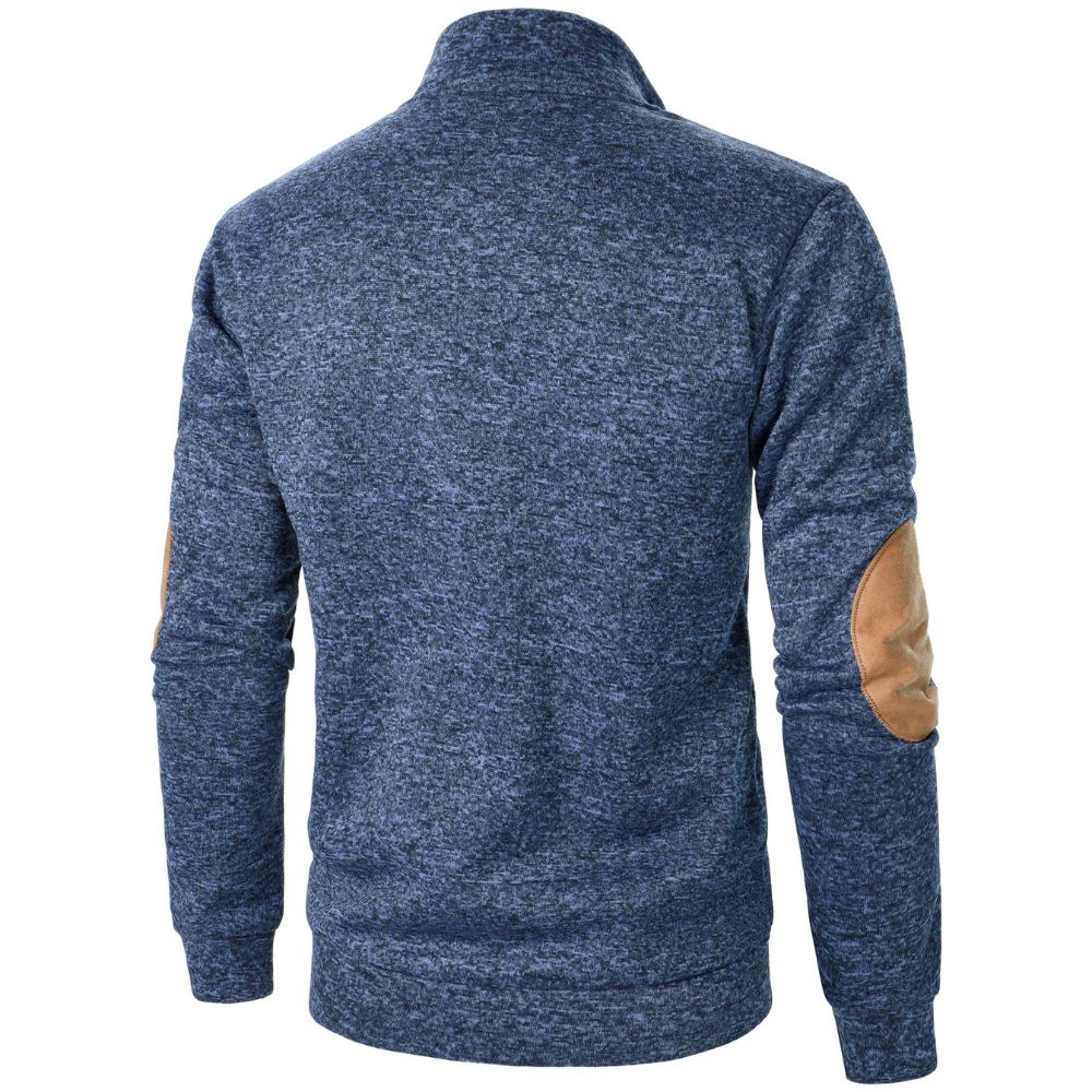 Pull à manches longues et col Henley pour hommes