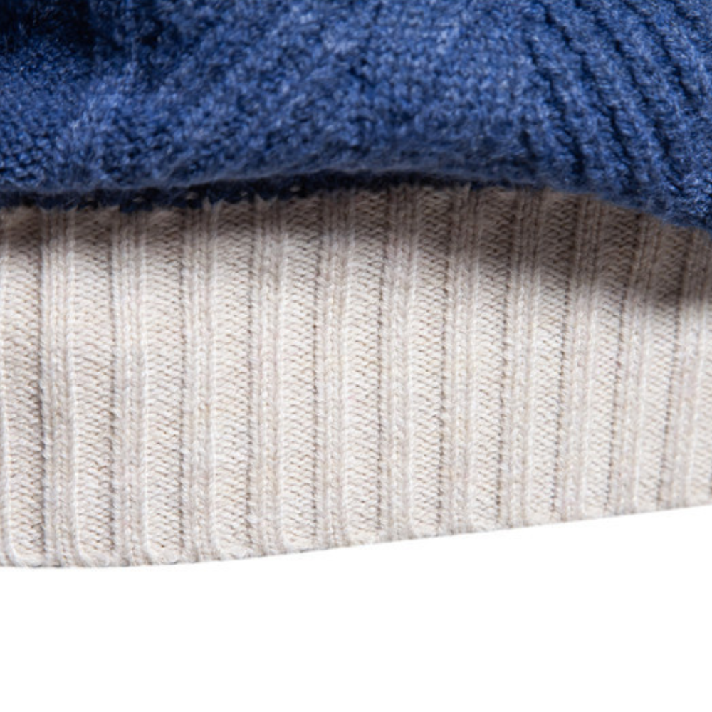Retro-Farbblock-Pullover mit Rundhalsausschnitt für Herren im Herbst und Winter