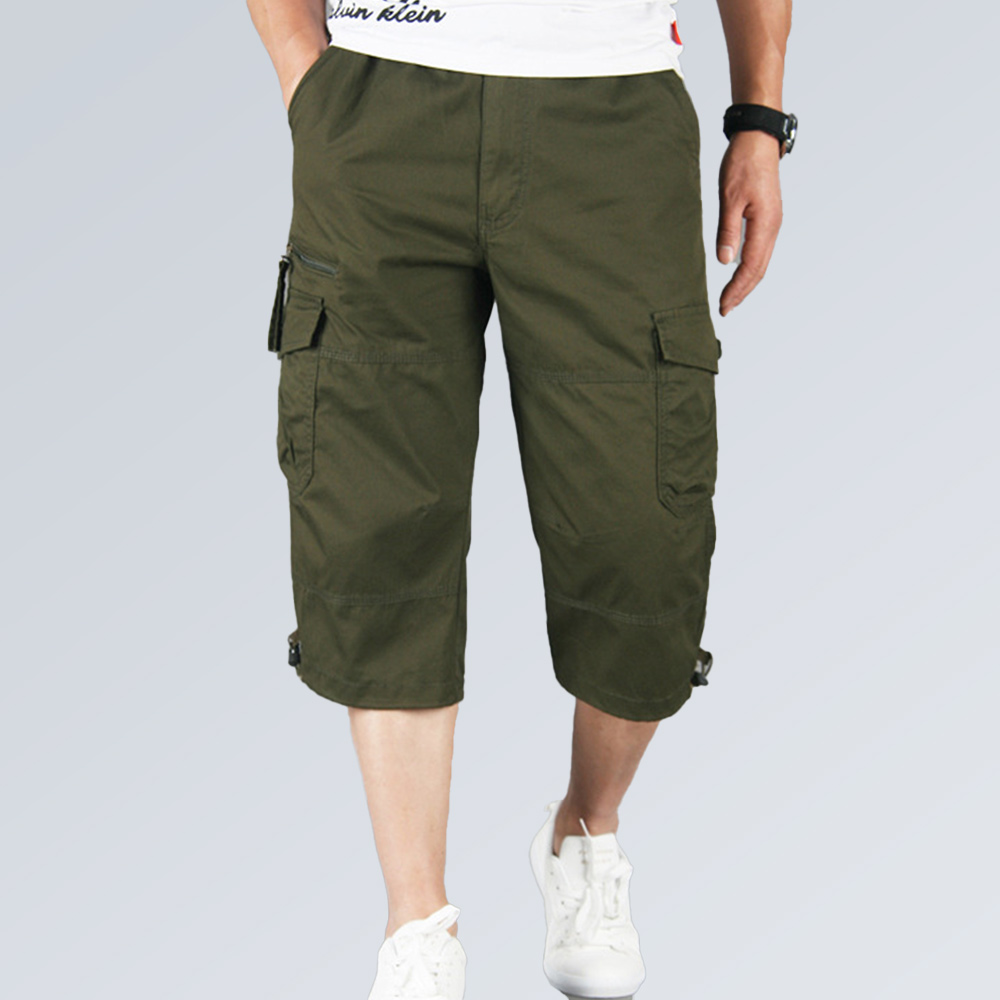 Herren Sport Casual Loose Workwear Cropped Hose