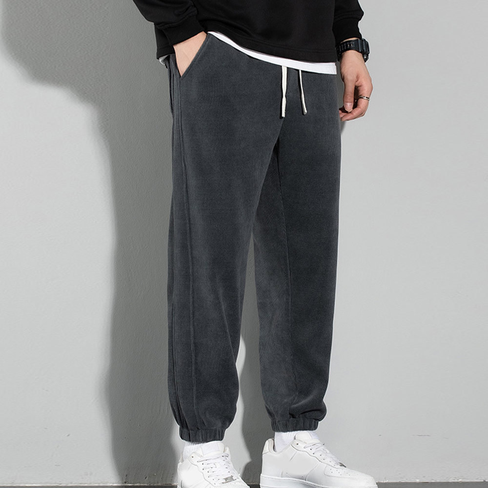 Freizeithose aus samtverdicktem Cord für Herren