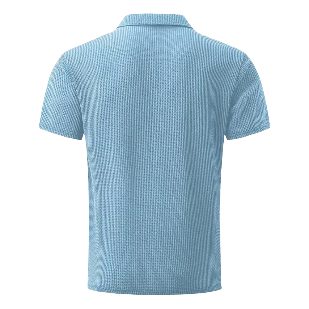 Kurzärmliges Poloshirt aus gestricktem Mesh für Herren
