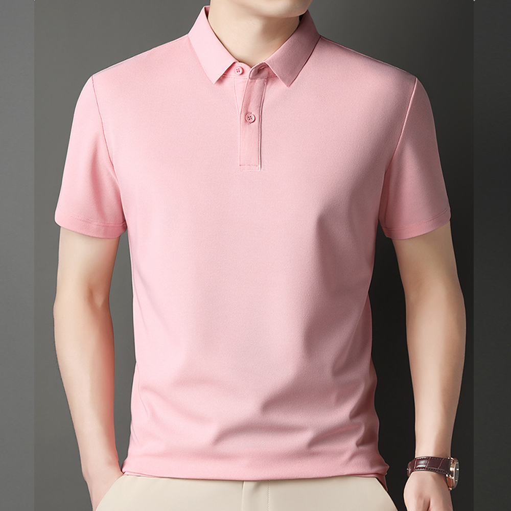 Herren-T-Shirt mit kurzen Ärmeln und Button-Down-Revers