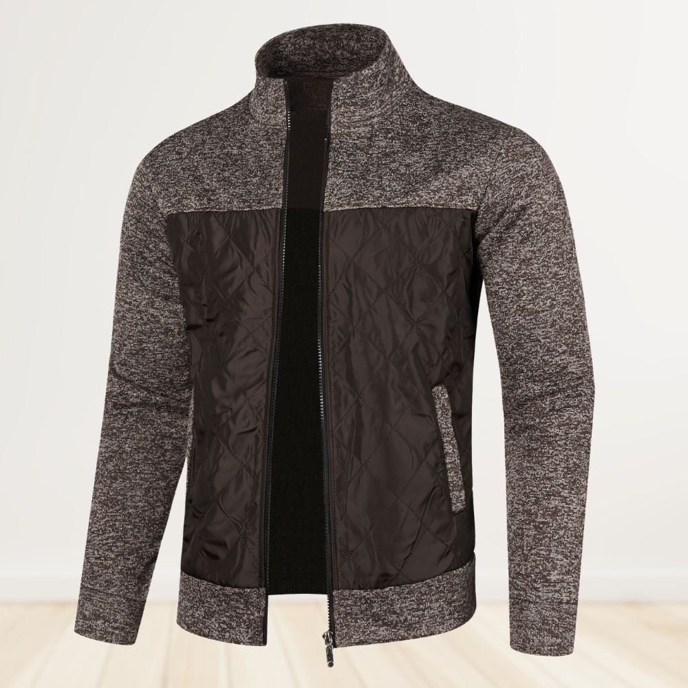 Strickjacke für Herren im Herbst und Winter mit Stehkragen
