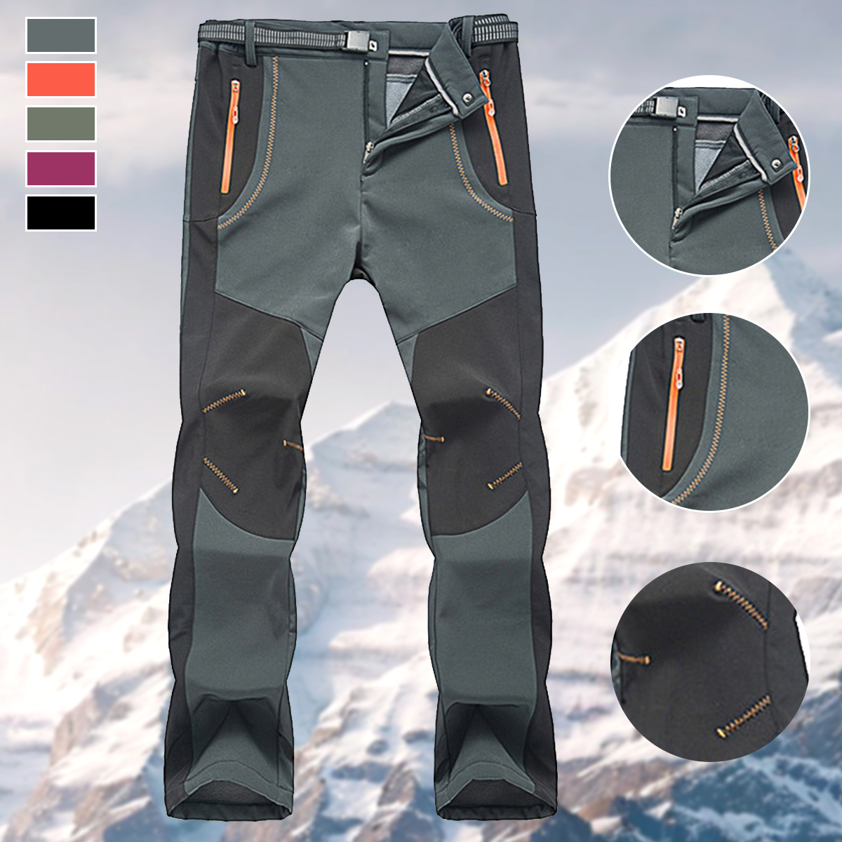 Wind- und wasserdichte Fleecehose für Herbst und Winter