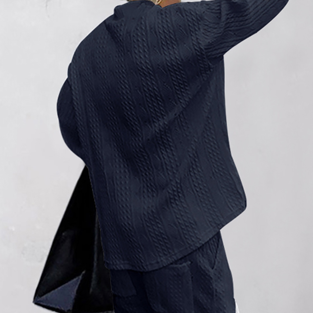 Pull tricoté jacquard ample décontracté à col en V pour hommes