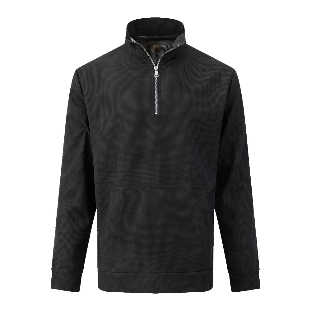 Langarm-Sweatshirt mit Rollkragen und Waffelmuster für Herren