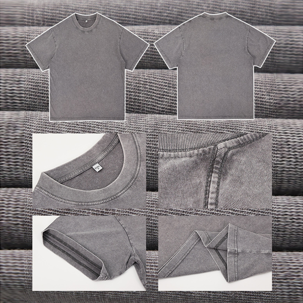 Kurzarm-T-Shirt aus Baumwolle mit Rundhalsausschnitt für Herren im Vintage-Stil