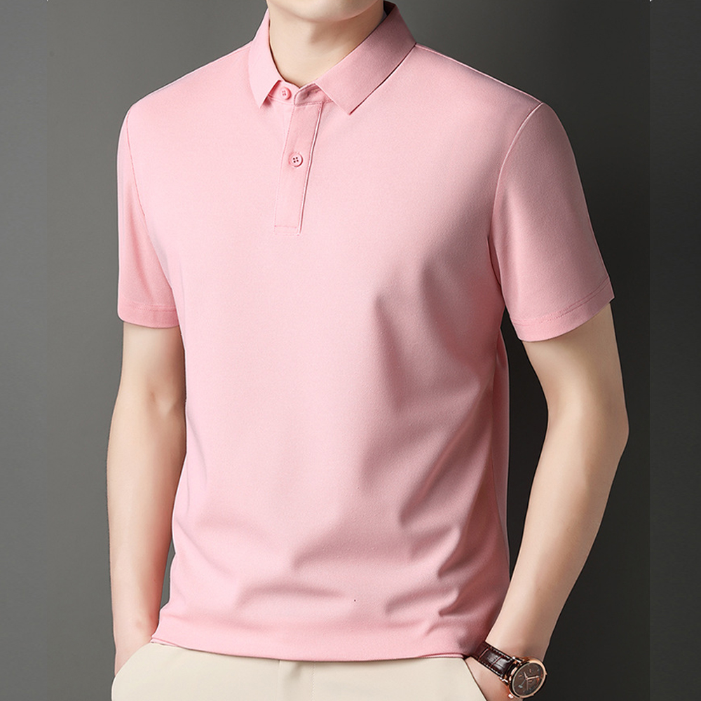 Herren-T-Shirt mit kurzen Ärmeln und Button-Down-Revers