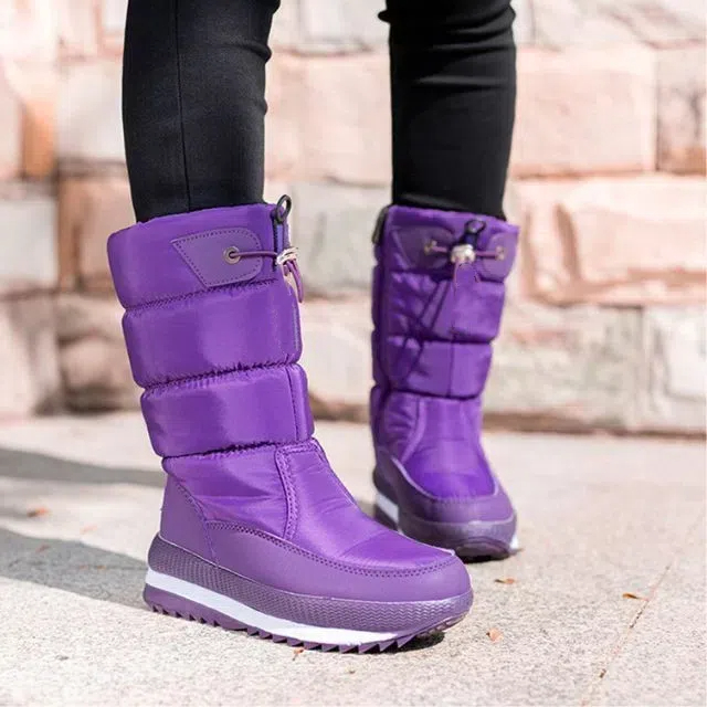 Verdickte warme lässige wasserdichte rutschfeste Winterstiefel für Damen