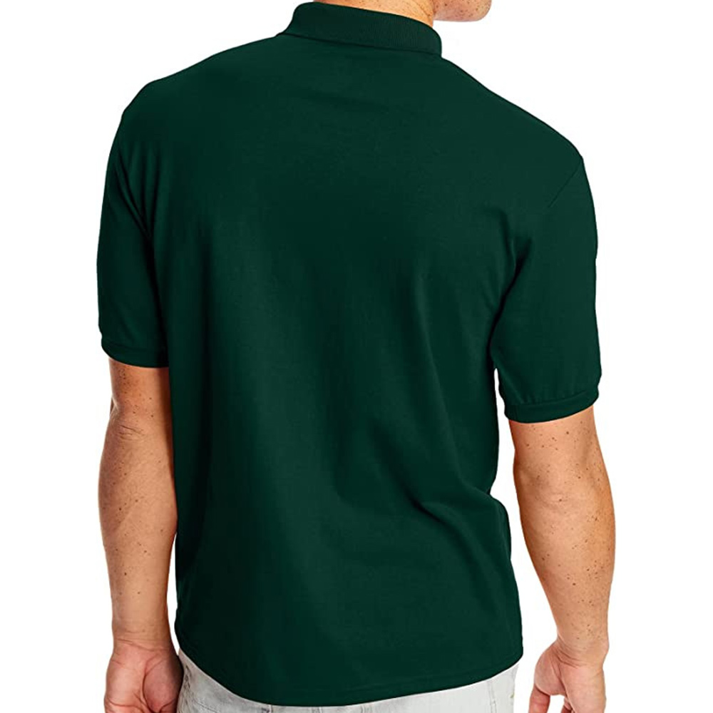 Polo décontracté à manches courtes et poches pour homme