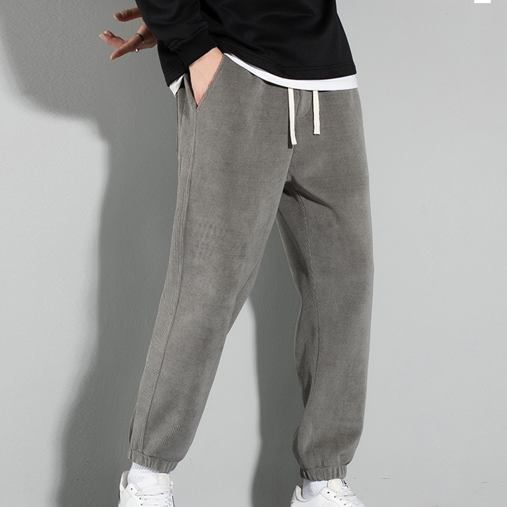 Freizeithose aus samtverdicktem Cord für Herren