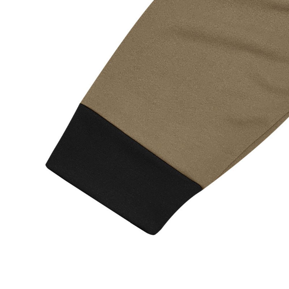 Langarm-T-Shirt mit Henley-Kragen und Farbblock für Herren