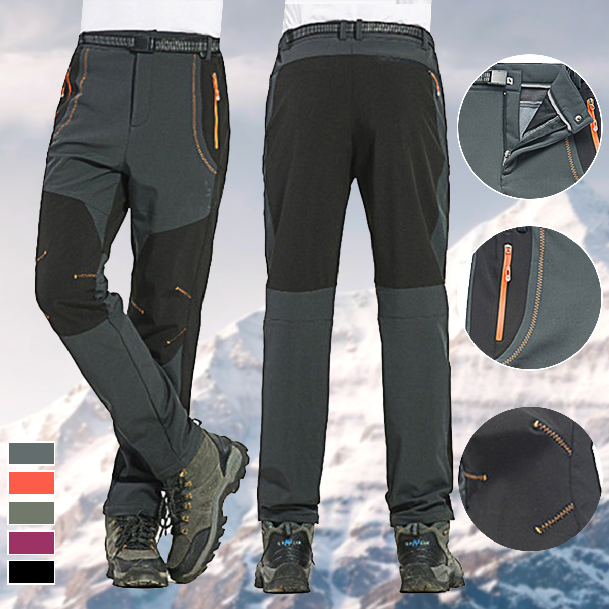 Wind- und wasserdichte Fleecehose für Herbst und Winter