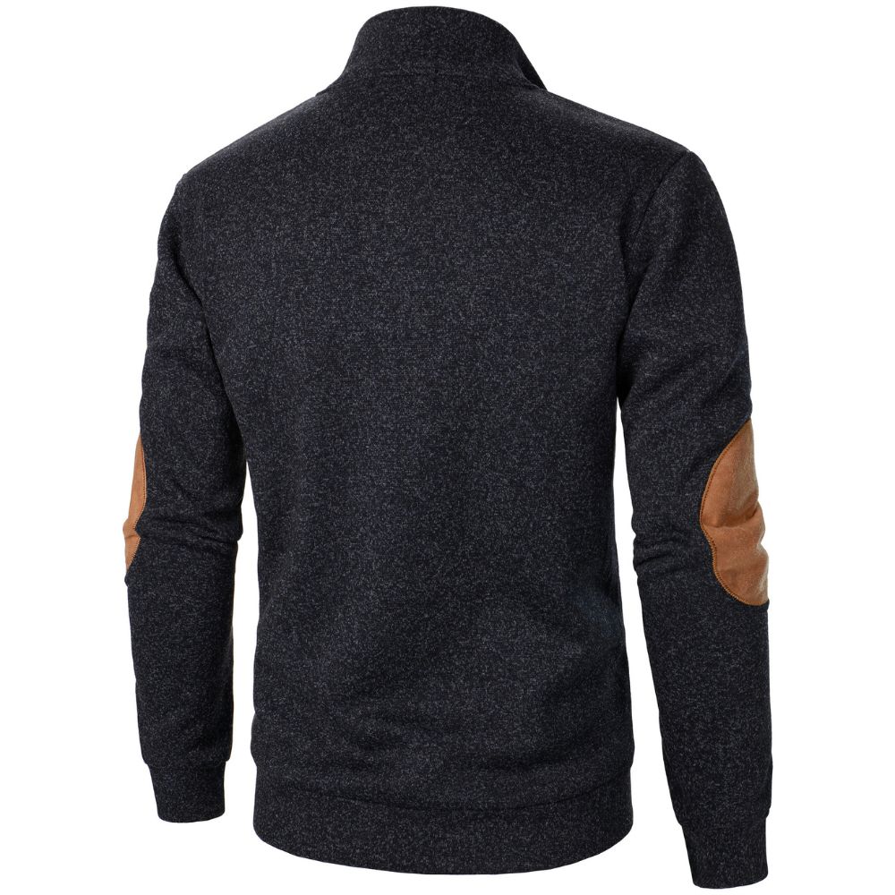 Pull à manches longues et col Henley pour hommes