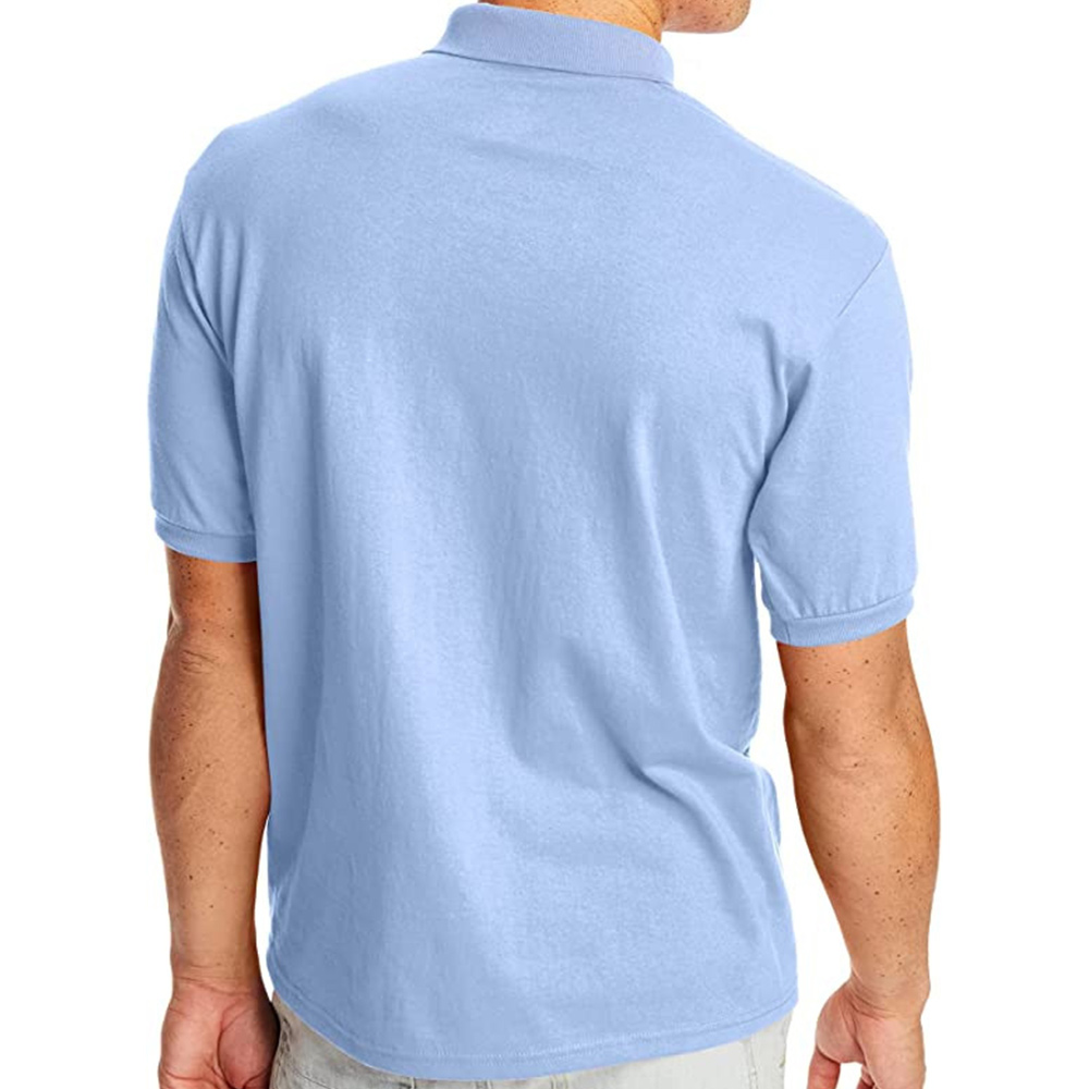 Polo décontracté à manches courtes et poches pour homme