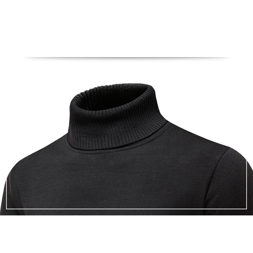 Rollkragen- und Fleece-Strickpullover für Herren im Winter