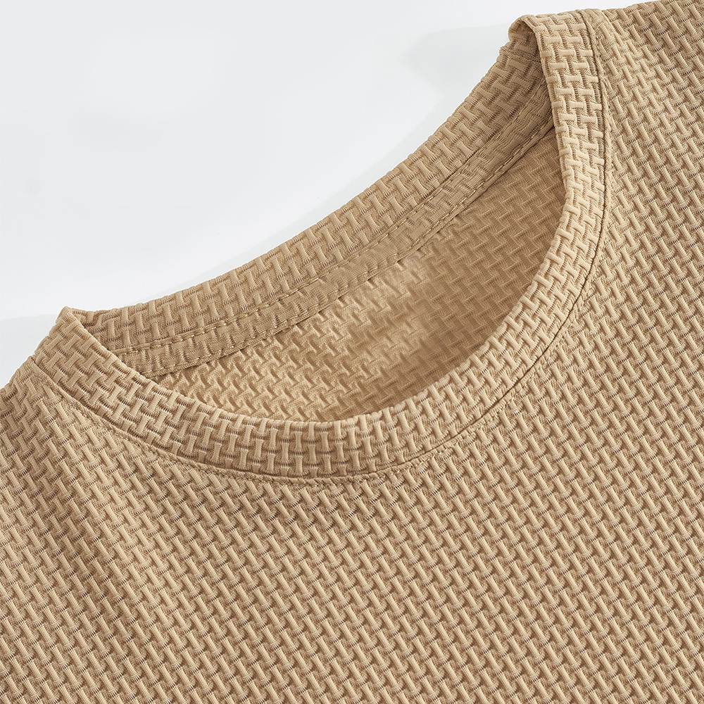 Sommerliches Herren Seersucker T-Shirt – Leicht und atmungsaktiv