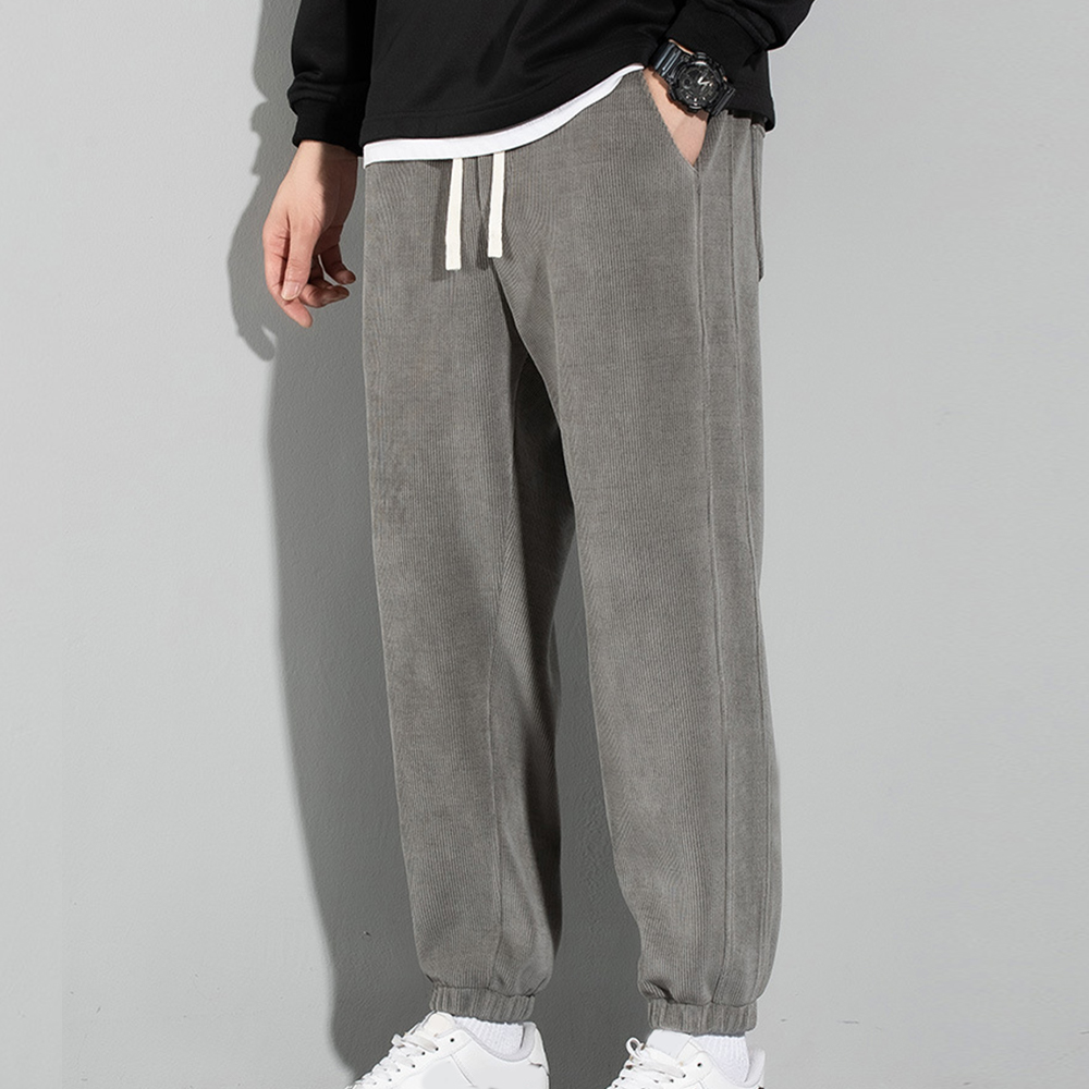 Freizeithose aus samtverdicktem Cord für Herren