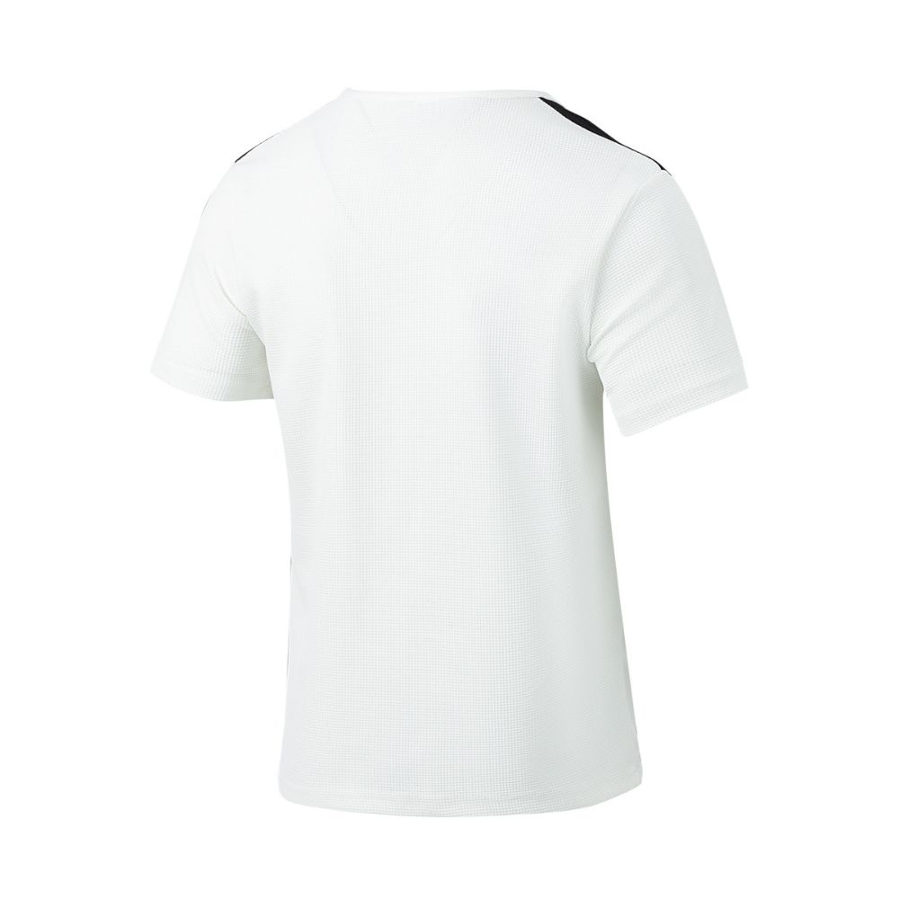 Vielseitiges, lässiges Kurzarm-T-Shirt mit Colorblock-Nähten und Kordelzug