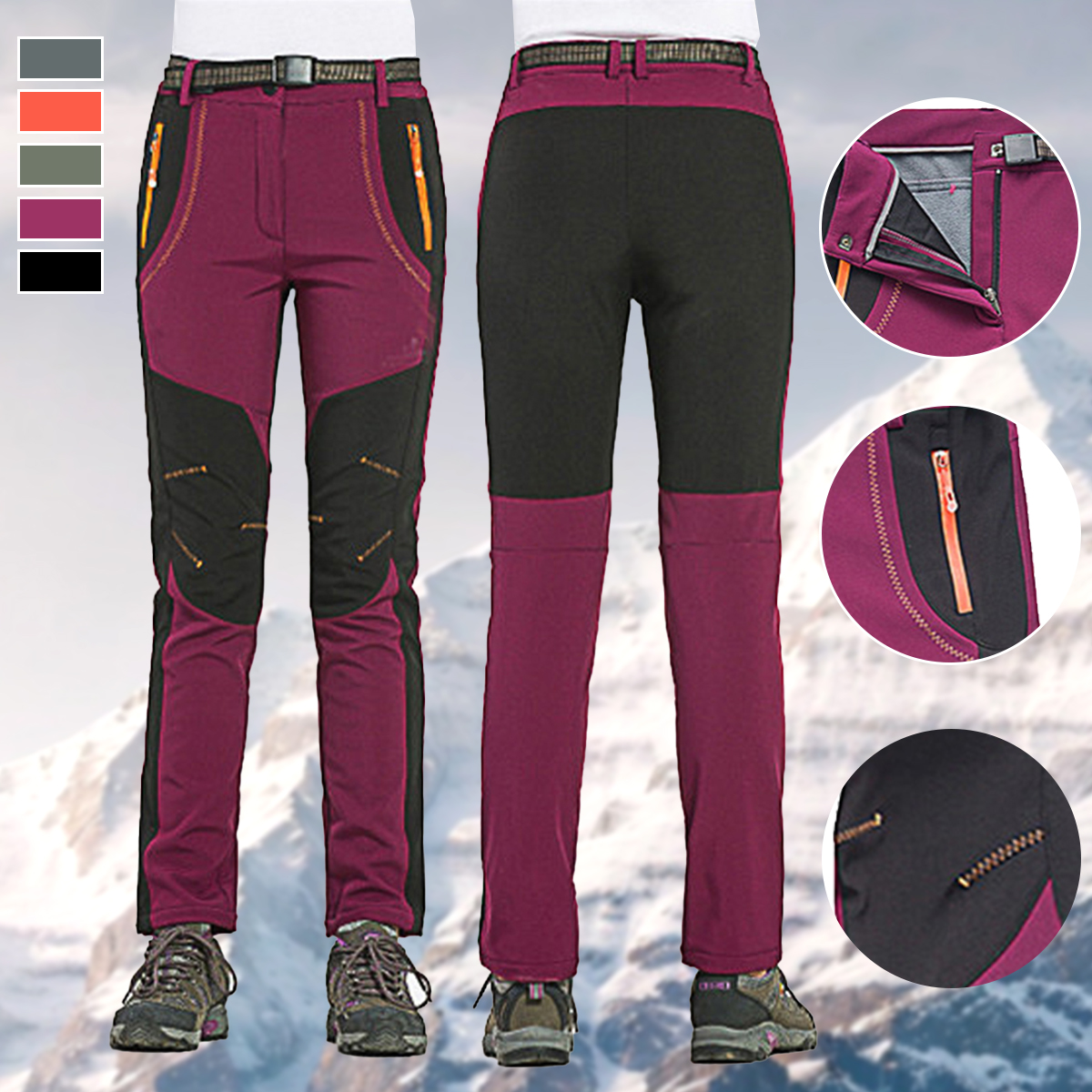 Wind- und wasserdichte Fleecehose für Herbst und Winter