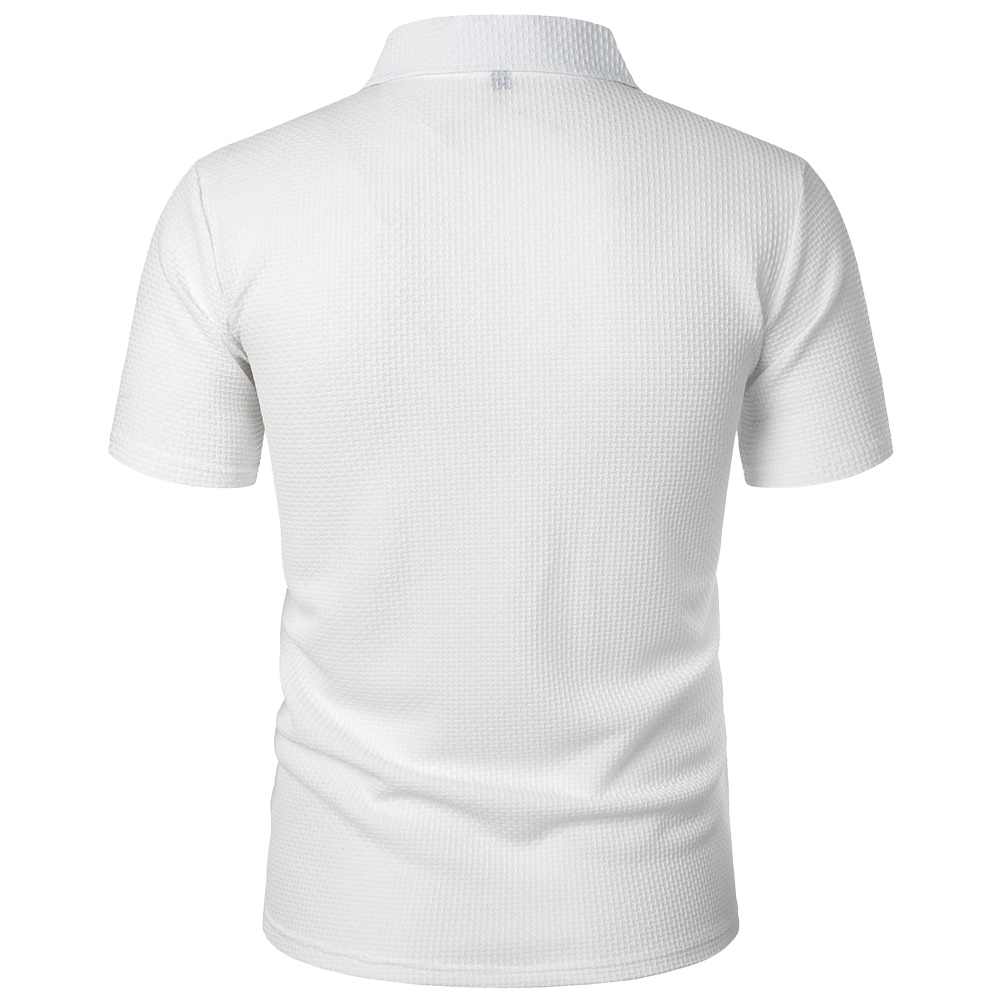 Kurzärmliges Poloshirt aus gestricktem Mesh für Herren