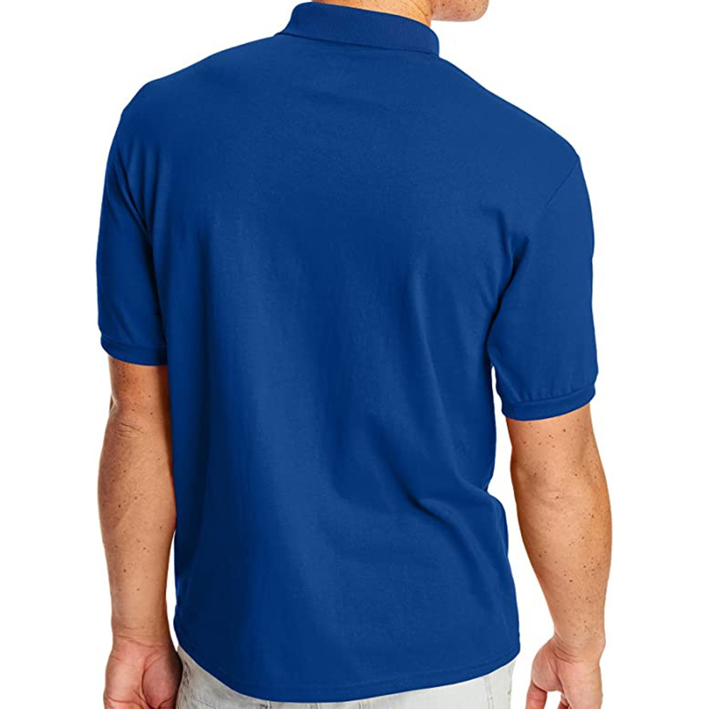 Polo décontracté à manches courtes et poches pour homme