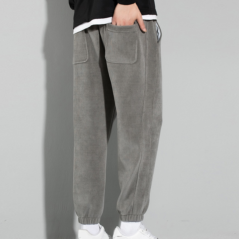 Freizeithose aus samtverdicktem Cord für Herren