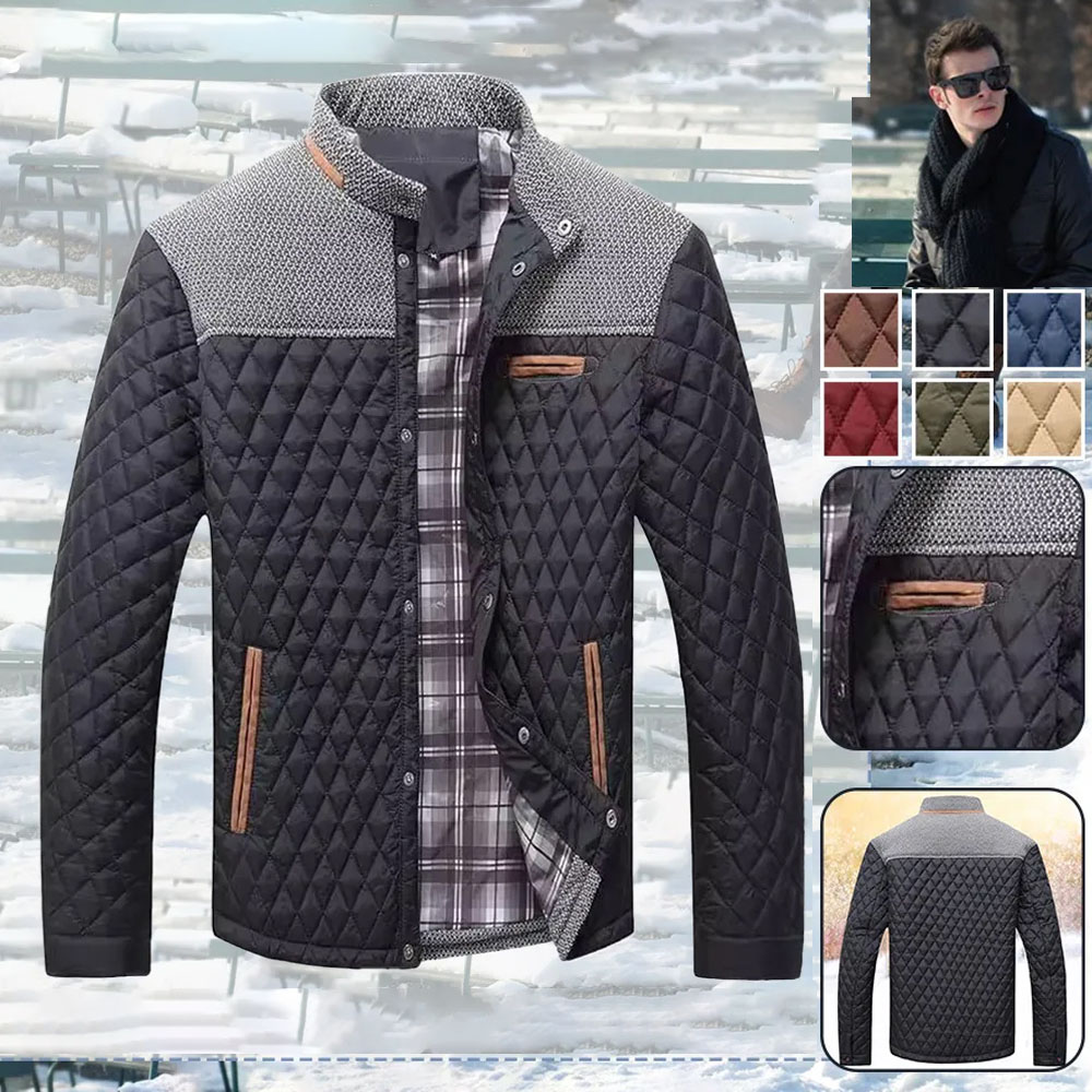 Herbst und Winter neue Herren Stehkragen verdickte warme Baumwolljacke