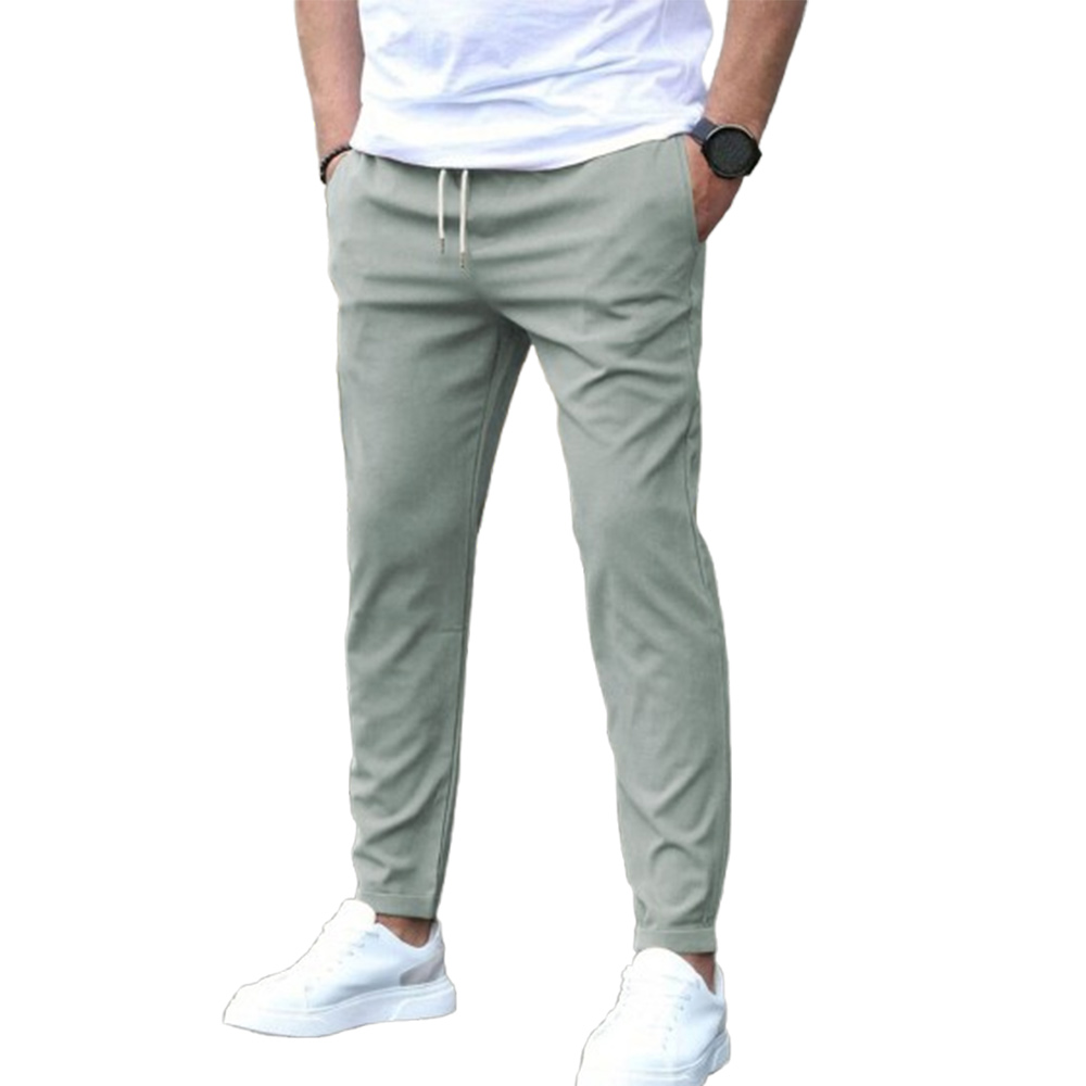 Pantalon décontracté simple de couleur unie pour hommes