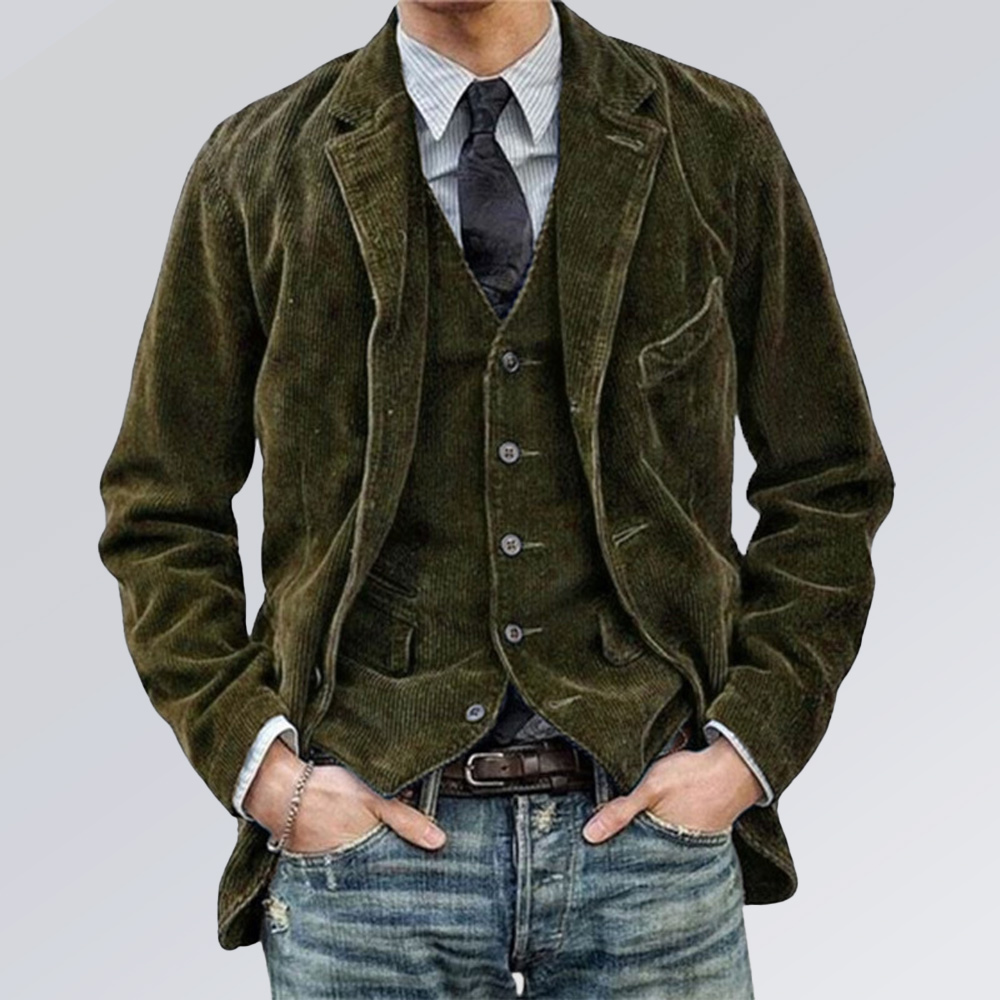 Einreihiger Cord-Blazer für Herren