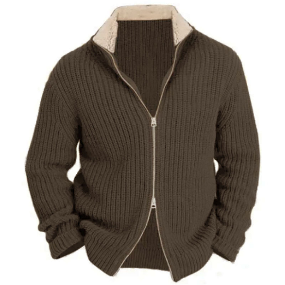 Verdickter warmer Reißverschluss-Pullover-Cardigan für Herren