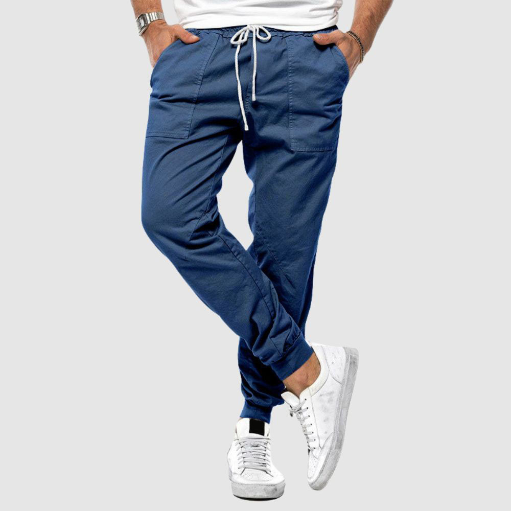 Lässige Slim-Fit-Hose mit Kordelzug für Herren