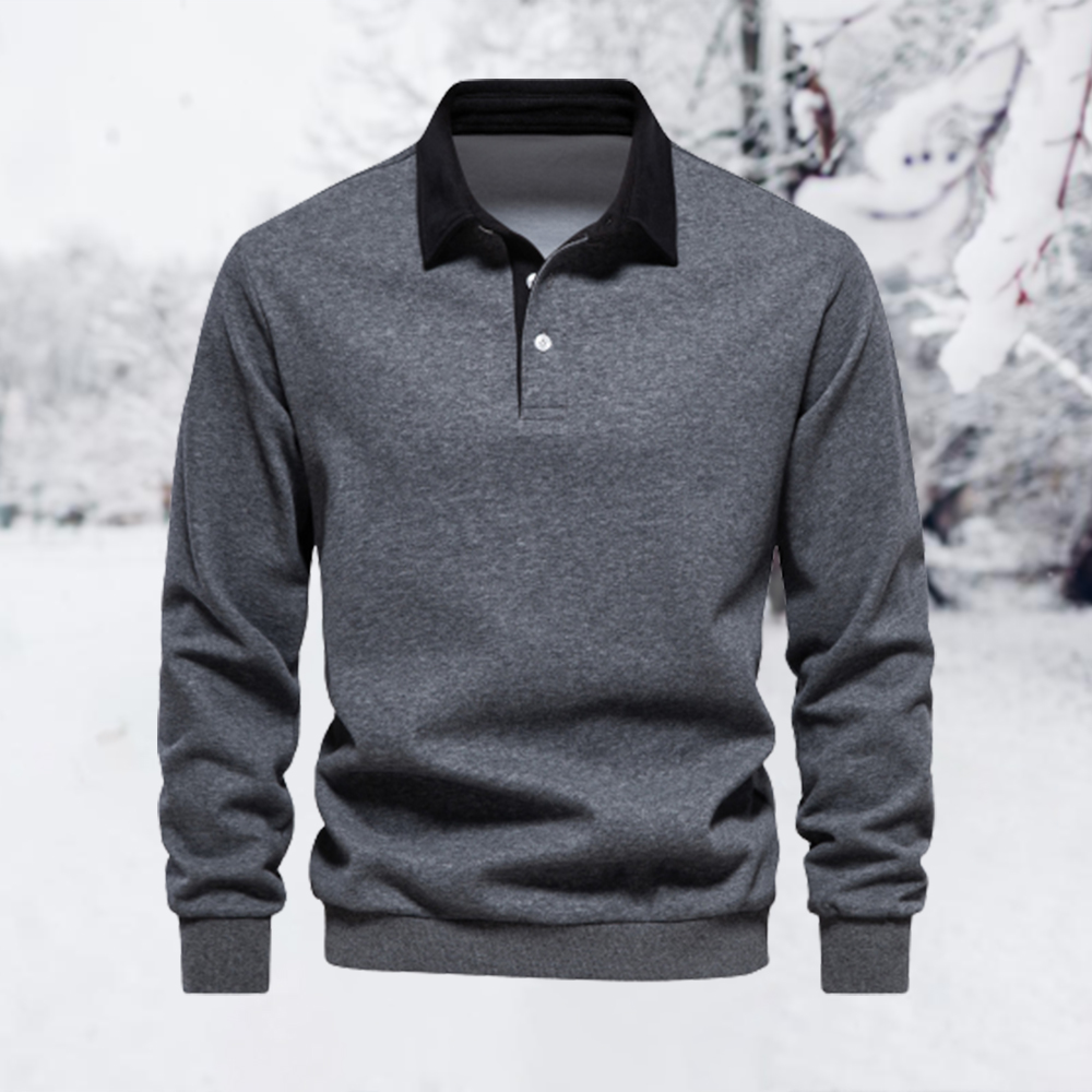 Herren-Poloshirt mit Farbblock-Revers