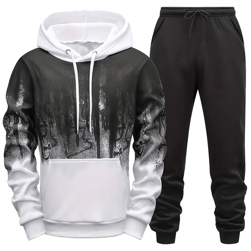 Stilvolles Herren-Set aus Langarm-Sweatshirt und Jogginghose