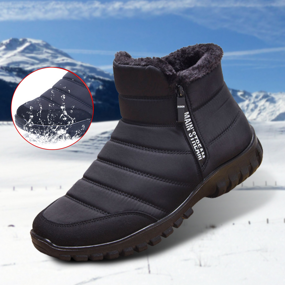 Warme Herren-Schneestiefel mit Reißverschluss