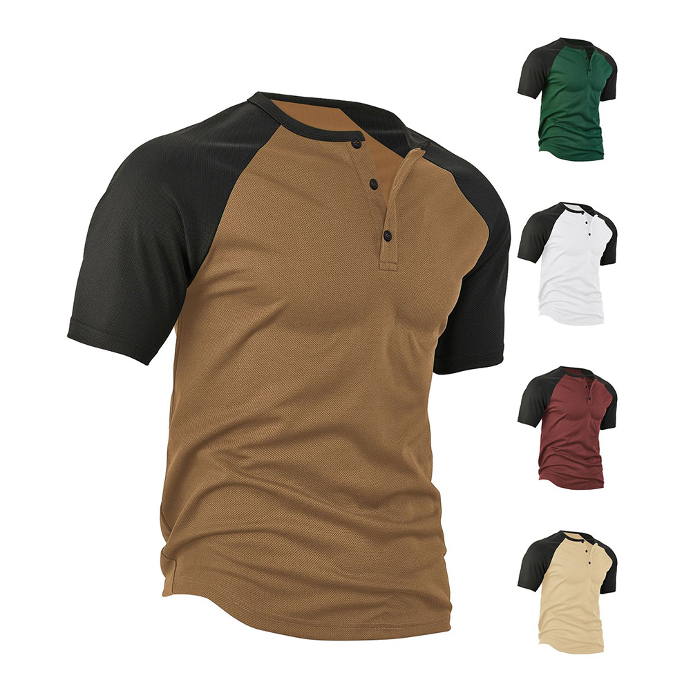 Modisches, schlichtes Herren-T-Shirt mit Raglanärmeln und Rundhalsausschnitt