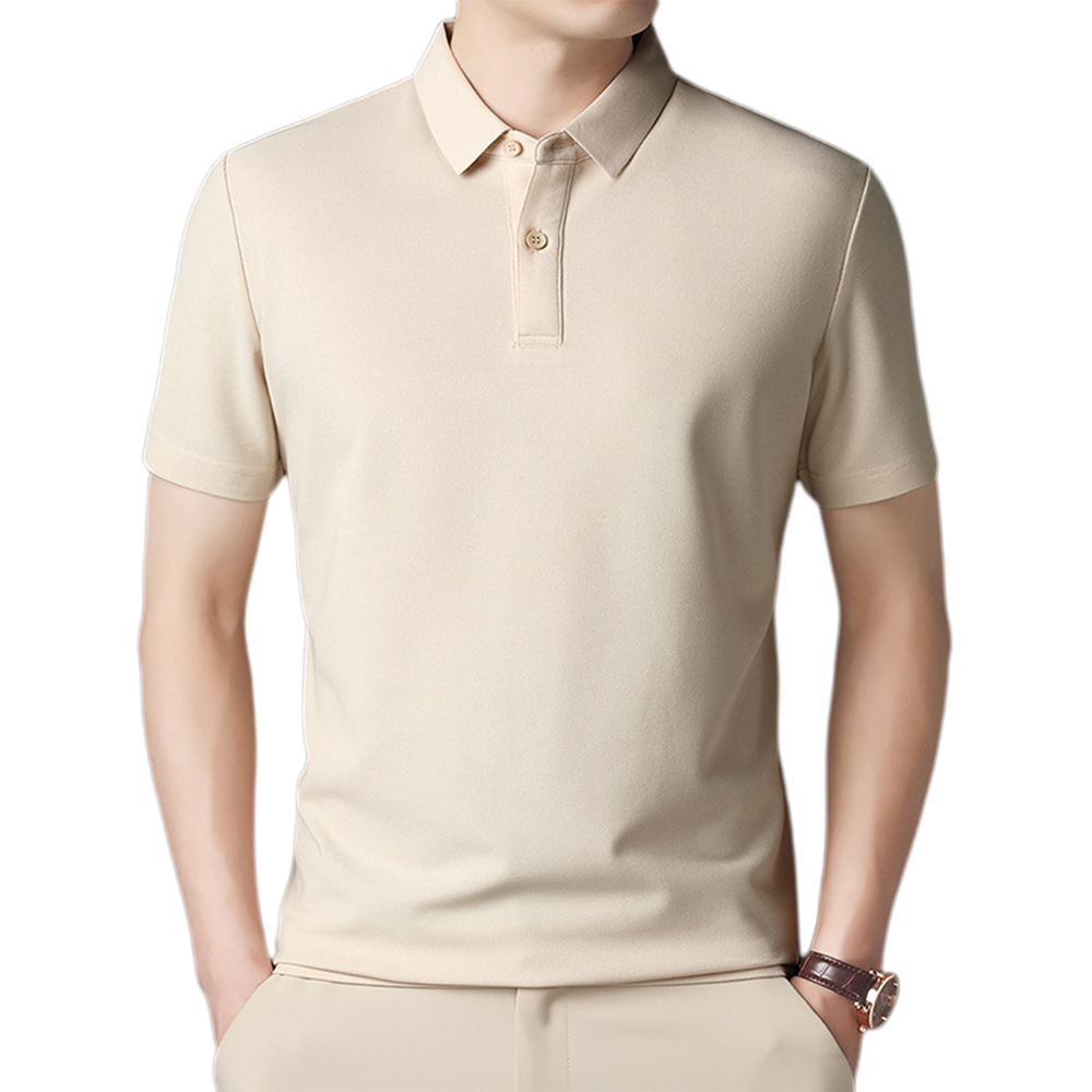 Herren-T-Shirt mit kurzen Ärmeln und Button-Down-Revers