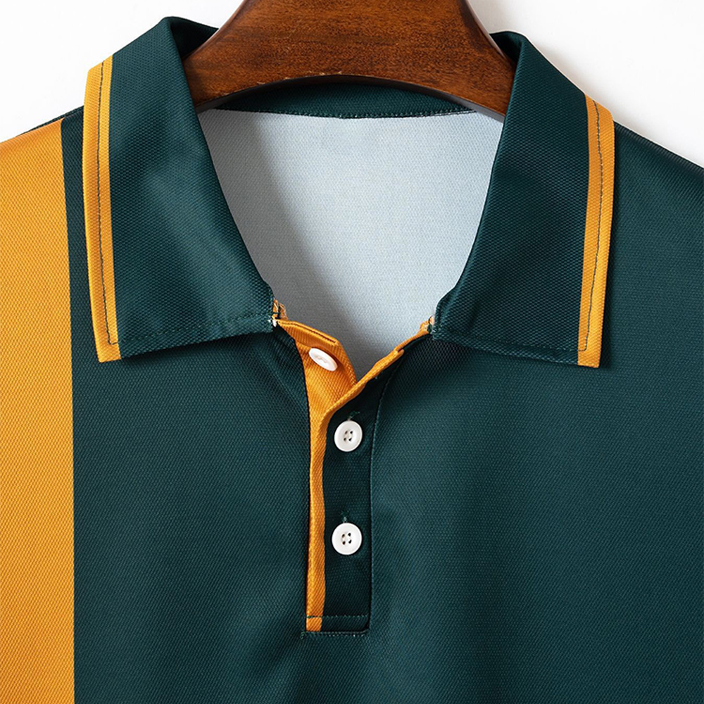 Herren Kurzarm-Revershemd mit Colorblock-Design